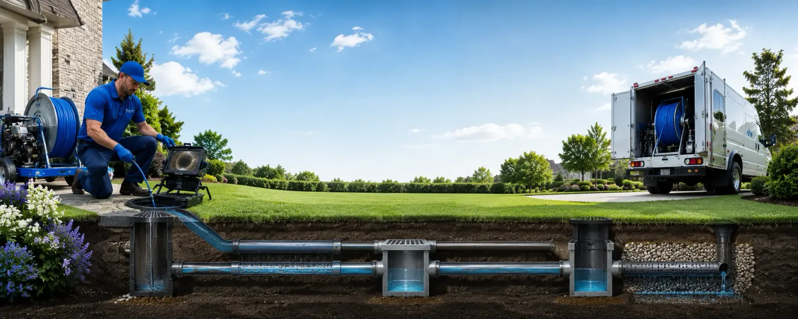 Outdoor drain cleaning information for Linden, WI